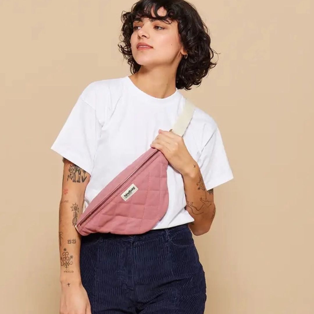 Damen Gürteltasche gesteppt 'Olivia' blush