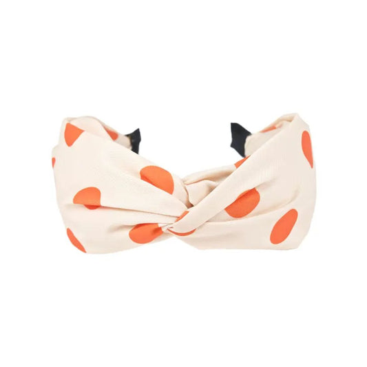 Damen Haarband Kenji mit mit orangefarbenen Punkten