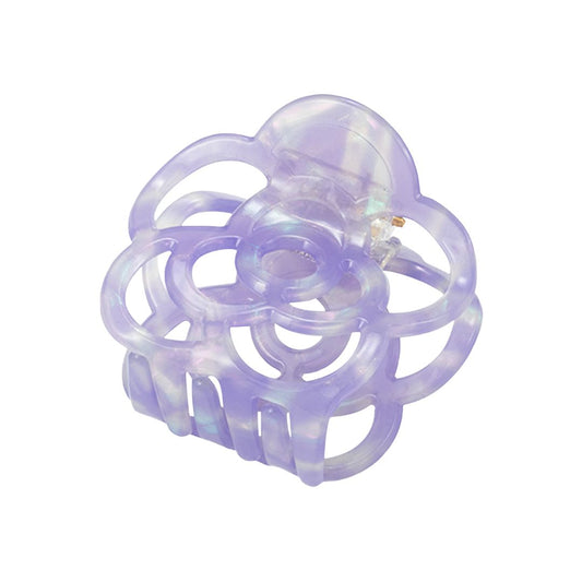 Damen Haarklammer in Form einer Blume lila