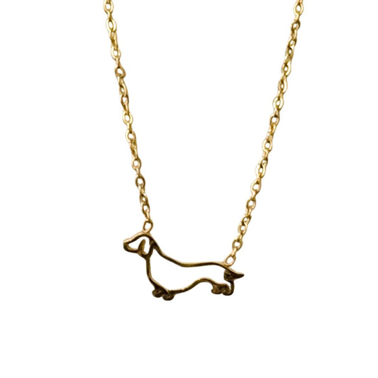 Damen Halskette 'Dackel' gold