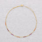 Damen Halskette aus emailliertem Stahl orange/beere/gold