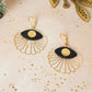 Damen Ohrhänger 'Black Eyes' gold/schwarz