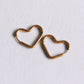 Damen Ohrringe Creolen in Herzform gold