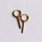 Damen Ohrringe Creolen mit Stäben gold 12mm