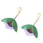 Damen Ohrringe 'Ginkgo-Blüten' metallic grün/mauve
