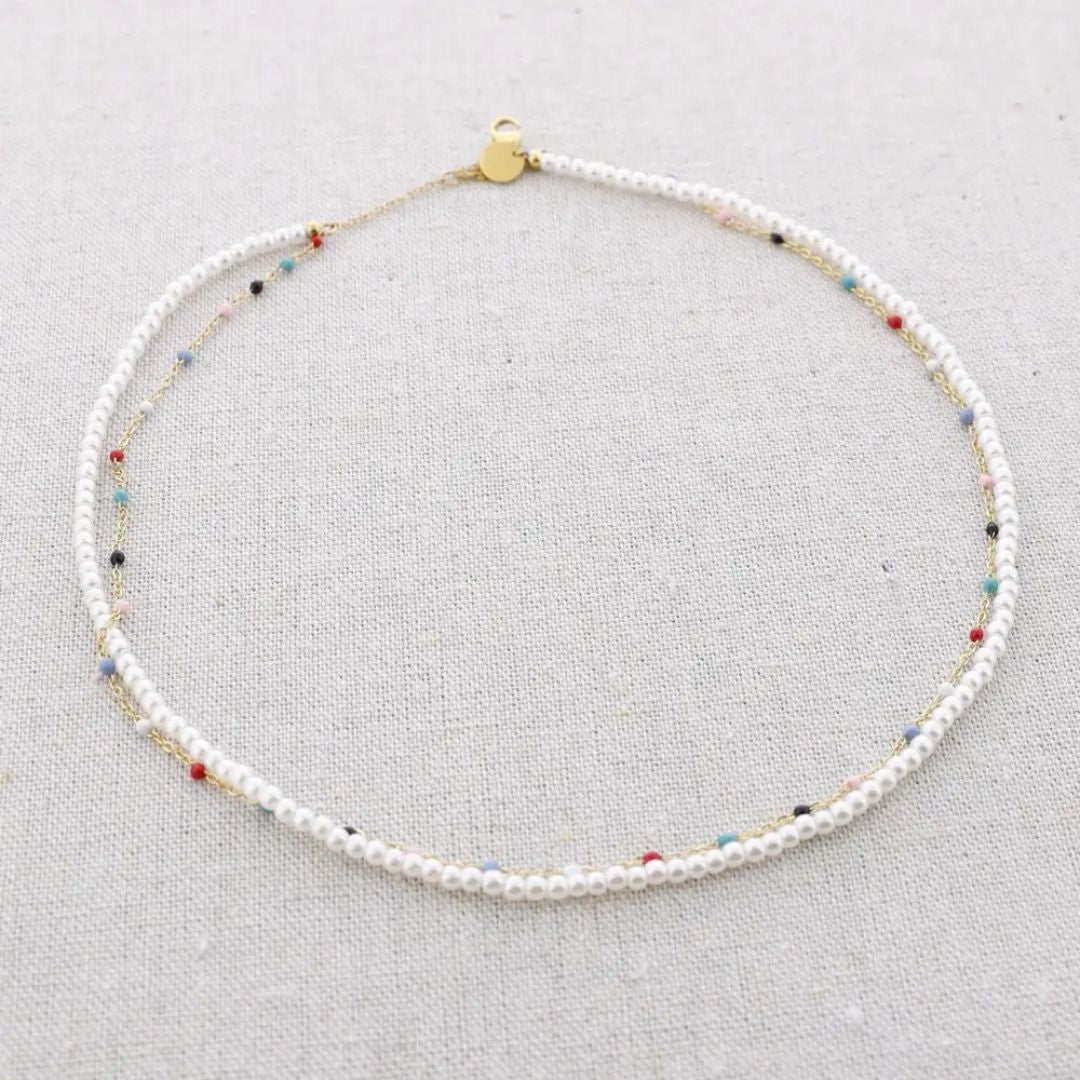 Damen Perlitas Halskette aus doppelt emailliertem Stahl