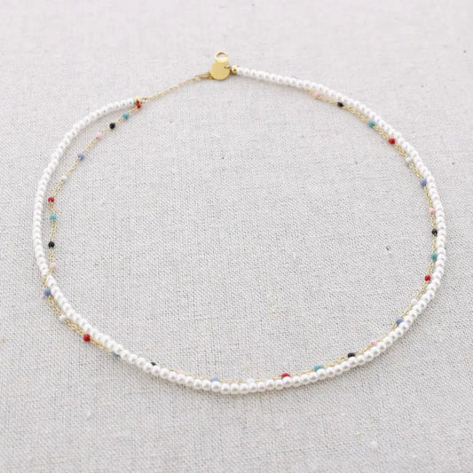 Damen Perlitas Halskette aus doppelt emailliertem Stahl