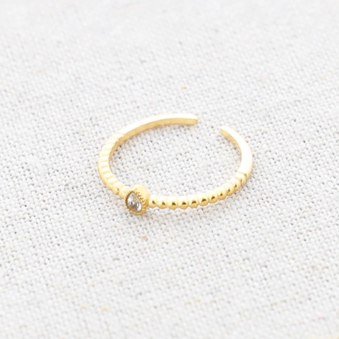 Damen Ring 'Stone' gold
