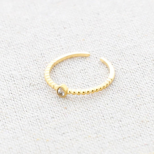 Damen Ring 'Stone' gold