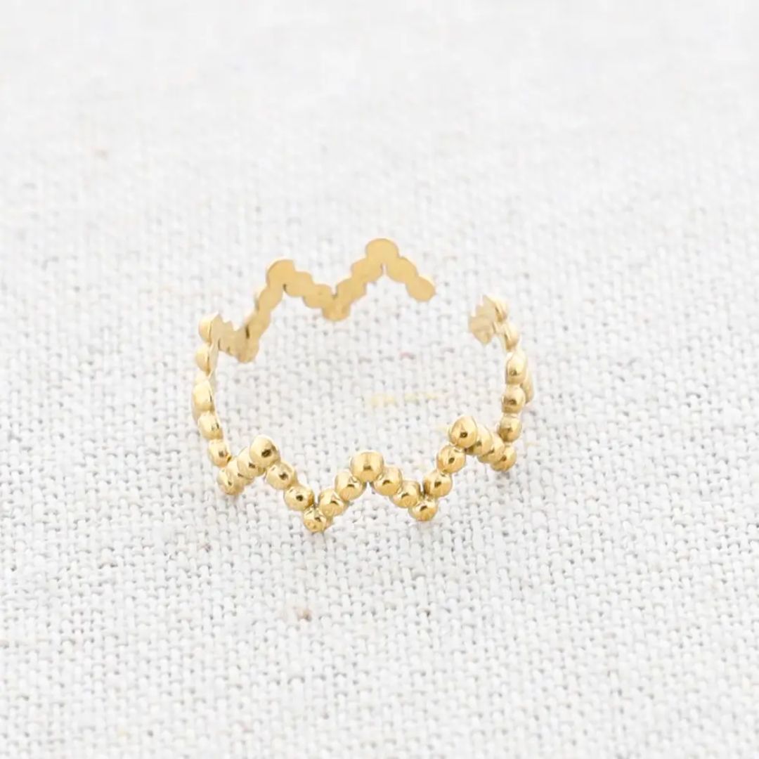 Damen Ring 'Zig Zag' gold
