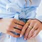 Damen Ring mit dekorativem Muster gold