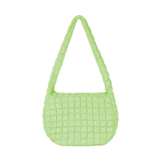 Damen Tasche gesteppt unifarben hellgrün