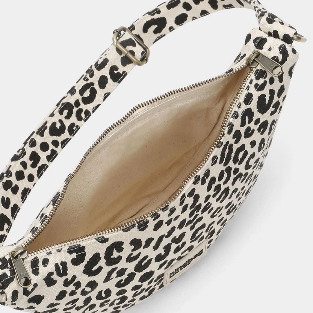 Damen Tragetasche 'Andrea Moonbag' leopard ecru