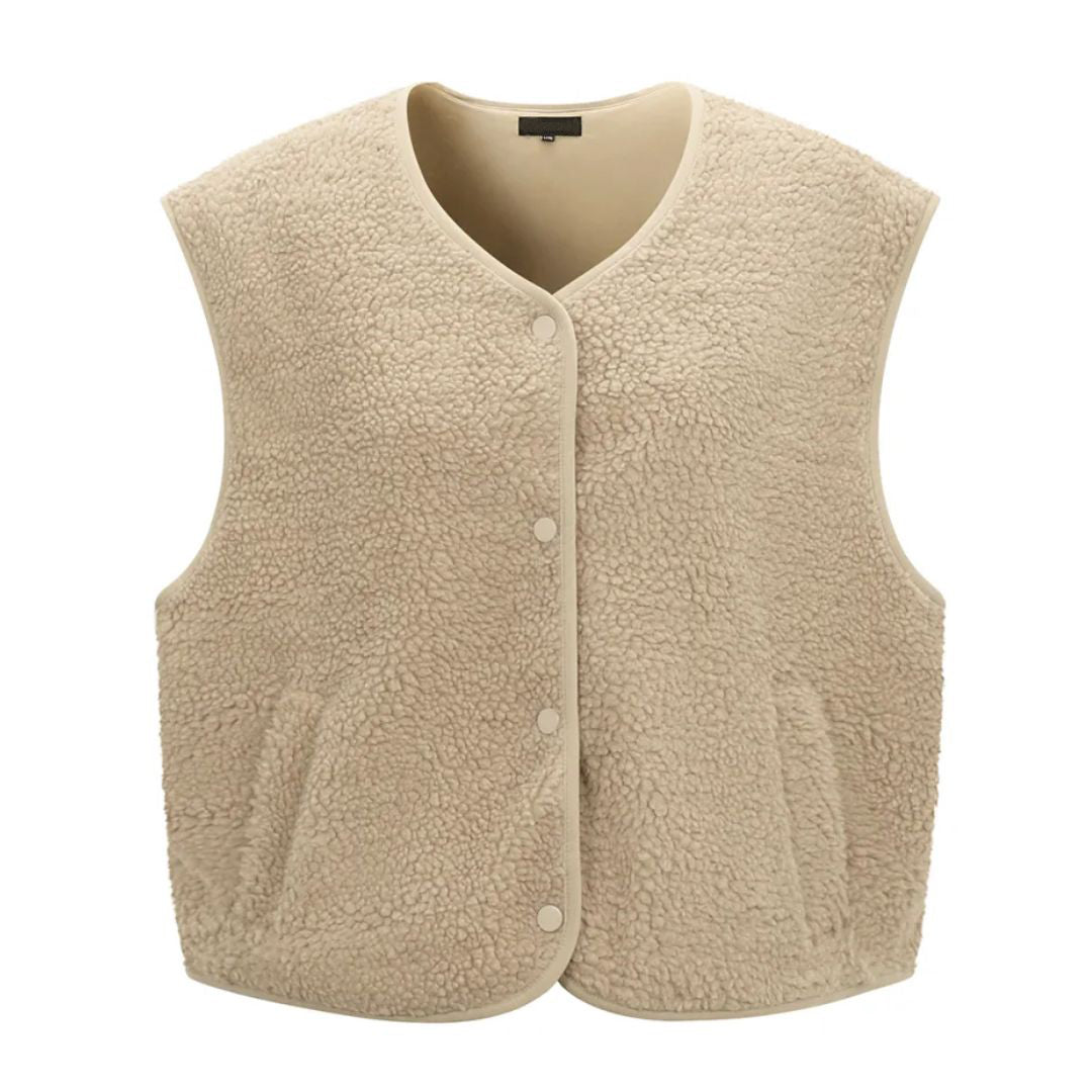 Damen Weste 'Teddy' beige