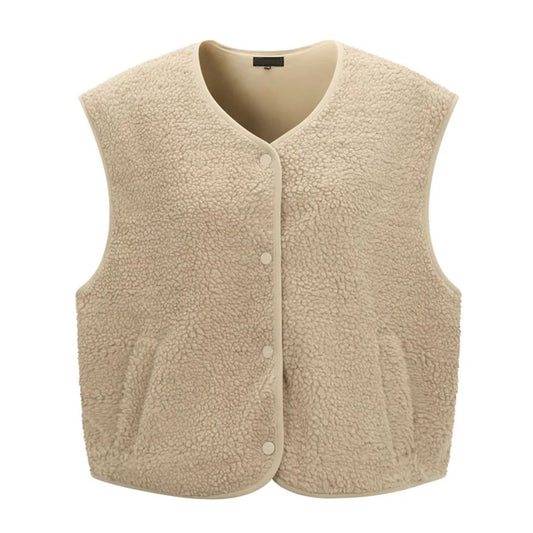 Damen Weste 'Teddy' beige