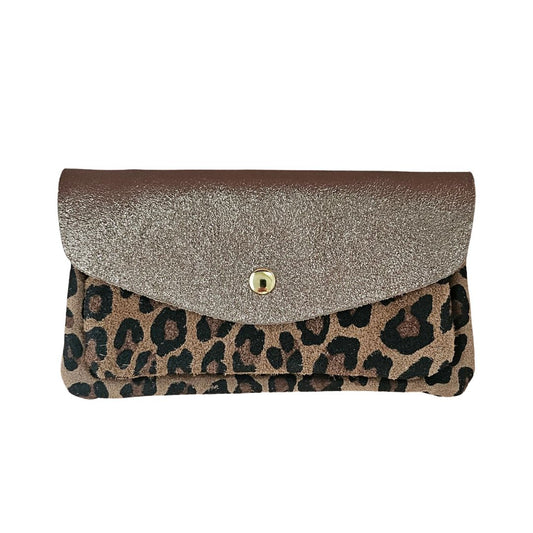 Damen Brieftasche aus Leder Leo-Kamel/Taupe
