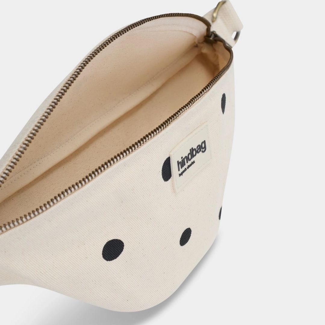 Damen Gürteltasche 'Olivia Punkte' ecru