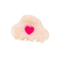 Damen Haarklammer Mini 'Herz' creme/rosa