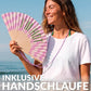 Damen Handfächer 'I'm hot' lila Wellen