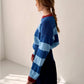 Damen Pullover Jersey Streifen 'Alexia' blau