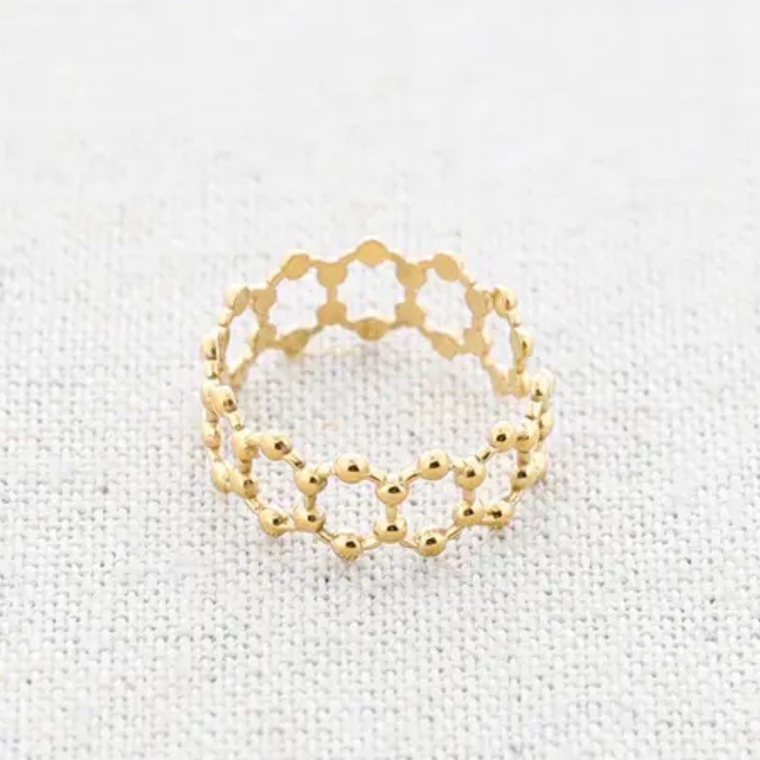 Damen Ring 'Beehive' gold