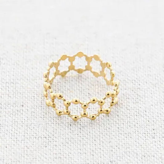 Damen Ring 'Beehive' gold