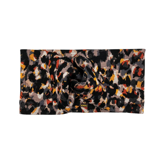 Damen Stirnband Organic Cotton Jersey 'Twist Headband Abstract Leo'