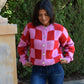 Damen Strickjacke 'Valentina' rot/rosa