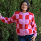 Damen Strickjacke 'Valentina' rot/rosa