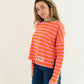Damen T-Shirt LS 'Núria' rosa/orange