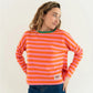 Damen T-Shirt LS 'Núria' rosa/orange