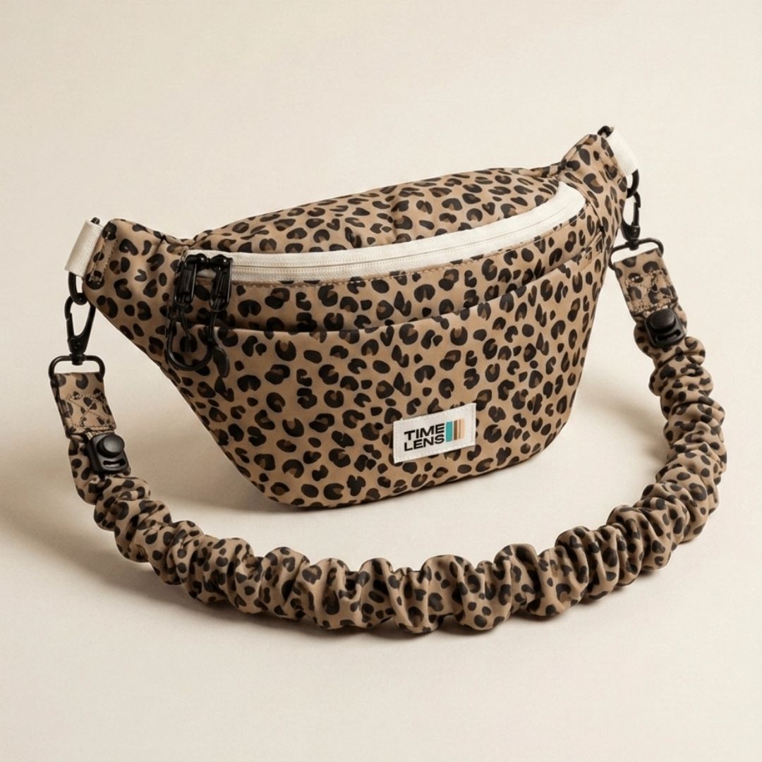 Damen Tasche 'Banane Braun Leopard'