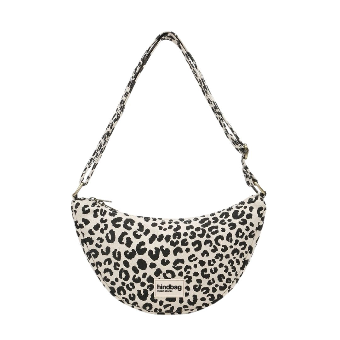 Damen Tragetasche 'Andrea Moonbag' leopard ecru