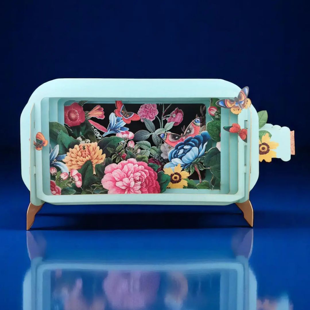 Dimensionale Pop Up Grußkarte 'Blumen'