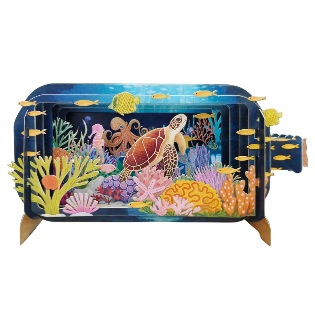 Dimensionale Pop Up Grußkarte 'Unterwasser'