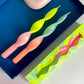 Dip Dye Kerzen Set aus 2 'Curly Miami Edition' gelb/mint