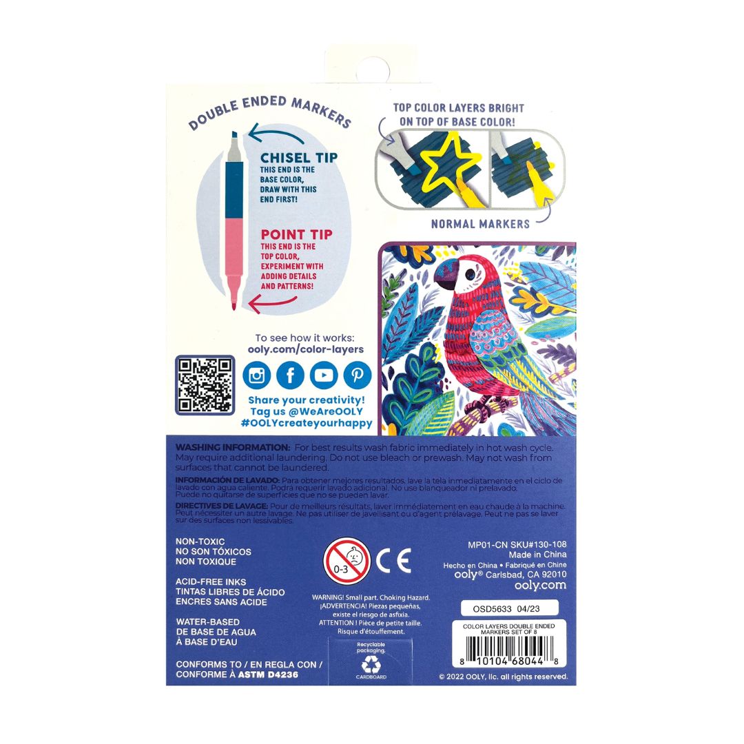 Doppelseitige Layering-Marker  Farbe über Farbe malen