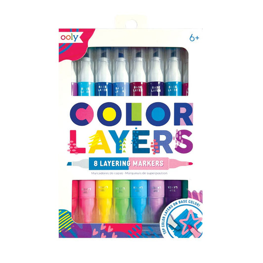 Doppelseitige Layering-Marker  Farbe über Farbe malen