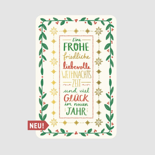 Postkarte Kind Mind 'Eine friedliche liebevolle Weihnachtszeit'