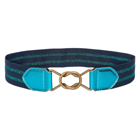 Elastischer Gürtel 'Glitter' blau
