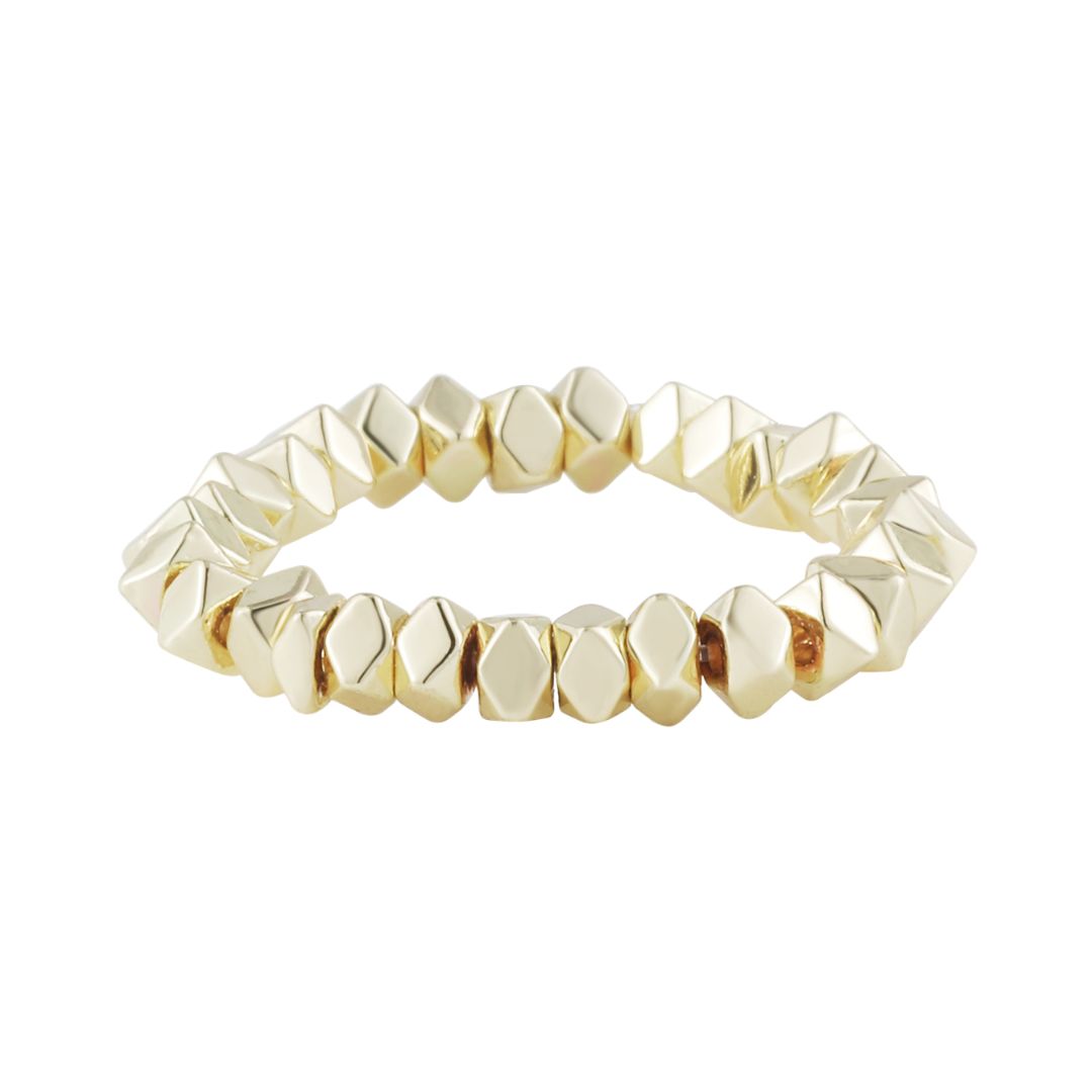 Elastischer Damen Ring  gold 'Structure'