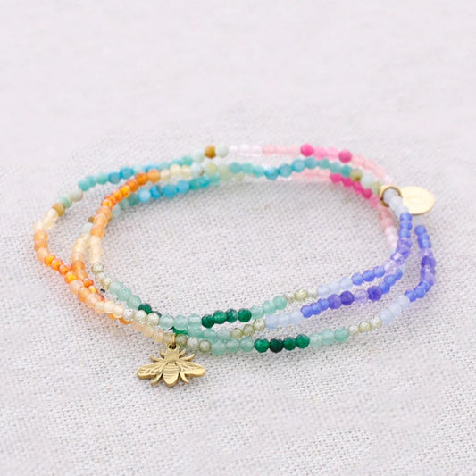Elastisches Damen Armband 'Beetle' multicolor