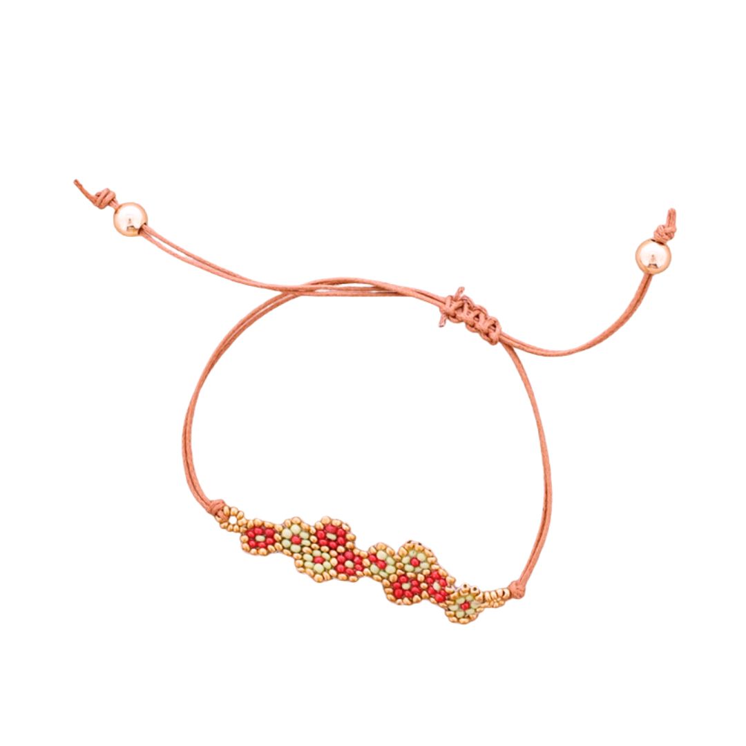Ethnisches Makramee-Armband mit Honigwabenperlen