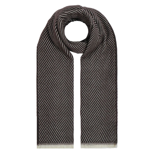 Farbenfroher Damen Schal mit Streifen braun