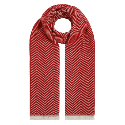 Farbenfroher Damen Schal mit Streifen weinrot