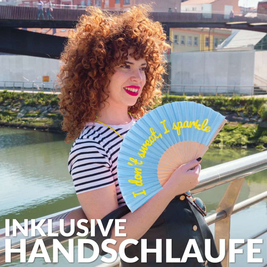 GLOW IN THE DARK | Damen Handfächer 'I don't sweat'