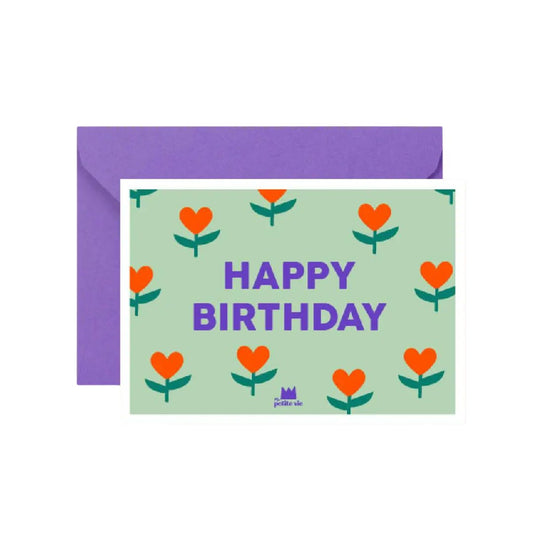 Geburtstagskarte kleine Herzen 'Happy Birthday'