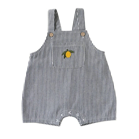Gestreifte Loose Pants kurz 'Lemontree'