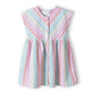 Gestreiftes Kleid mit Knopfleiste mehrfarbig