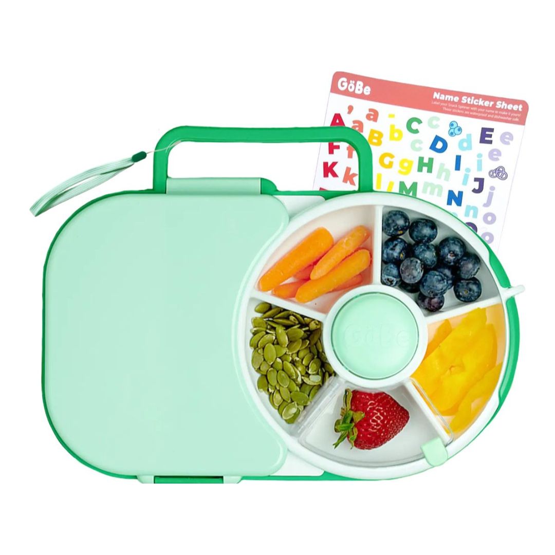 GoBe 2in1 Lunchbox & Snack Spinner Sticker Edition sage green